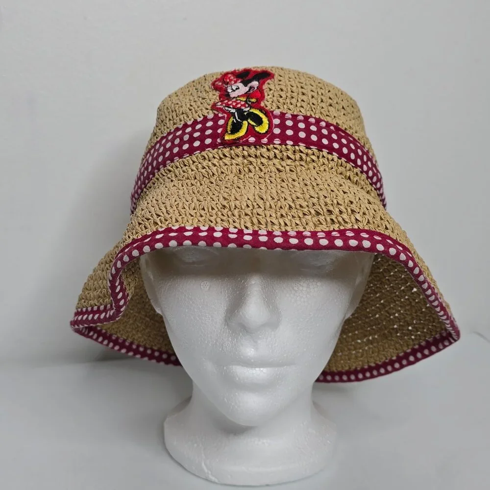 Minnie Mouse Sun Garden Hat WDW Walt Disney World 56cm 100% Paper Vintage